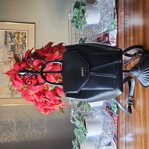 DKNY Alexa Cow Leather Mini Handbag Backpack
